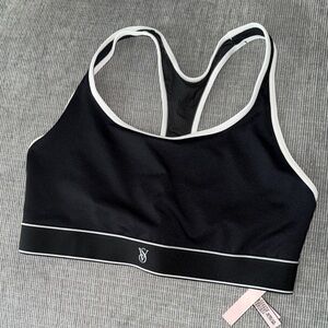 Victoria's Secret Black Sports Bra with White Trim